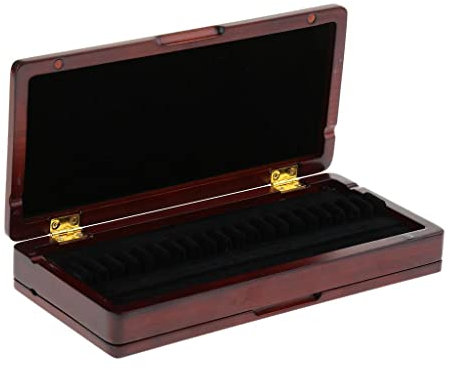 . Oboe Reed Case, 40-Fach Holz für Saxophon Klarinette- 200 x 92 x 32 mm