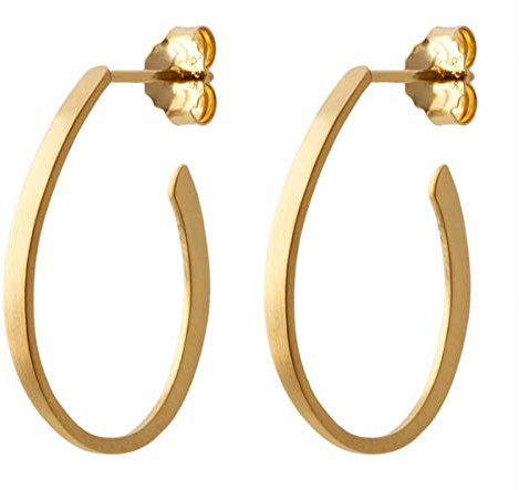 Pernille Corydon Creolen Gold Berlin Serie - 25mm - Damen Ohrringe aus Sterling Silber 18k vergoldet - E109g