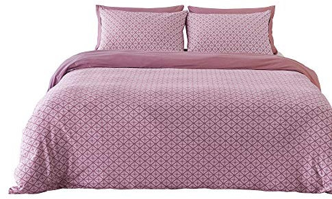 Living Home Single Jersey Bettwäsche Medina Blush, 1 Bettbezug 200 x 200 cm + 2 Kissenbezüge 80 x 80 cm