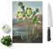Glass Chopping Board - Pitcher Plant by R.J. Thornton - Textured Worktop Saver Cutting Board - Heat Resistant, Shatterproof and Hygenic - 39 x 28.5 cm
