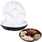 6 Pack Compartment Trays, Serving Platters for Parties, Reusable Plastic Serving Trays, 5 Sectional Tray for Plate,Catering Trays use for Appetizers, Salads, Nibbles, Snacks, Party Food(12 Inch)