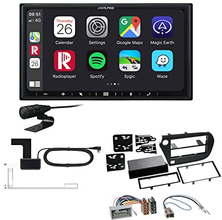 Alpine ILX-W690D 2-DIN Autoradio CarPlay Android Auto Bluetooth DAB HDMI USB passend für Honda Insight 2009-2013 schwarz