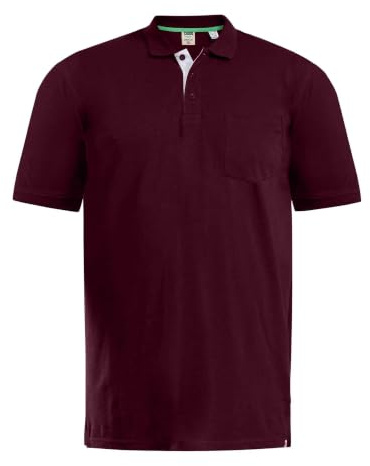 D555 Big & Tall Burgundy Core Polo Shirt - Men's