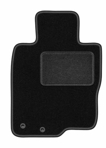 Velours-Fahrermatte passend für Nissan Navara IV 2014-, Schwarz, LUX | passend für Pick-up; Velours-Teppich (Polypropylen), ca. 6,5 mm; rutschfest, Druckknöpfe 16 mm