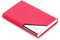 Waylipun Porte-Cartes de Visite Professionnel en Cuir synthétique et Acier Inoxydable - Garde Les Cartes de Visite en Parfait état - Porte-Cartes Fin en métal avec Fermeture magnétique, Rose Rouge
