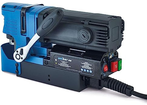 UniBor Magnetic Metal Pillar Drill Press - UniBor’s ELP50/1 (120v) Magnetic Drilling Machine 2 Max Diameter Cut, 2 DOC Light Weight 1200W Electric Bench Mag Drill Press Power Tool (24.25lbs)