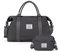 Reisetasche Damen Sporttasche Handgepäck Tasche,Weekend Bag mit Kulturbeutel&Nasstasche,Wasserdicht Schwimmtasche Travel Duffle Bag,Fitnesstasche Trainingstasche Frauen Tragetasche, Dunkelgrau