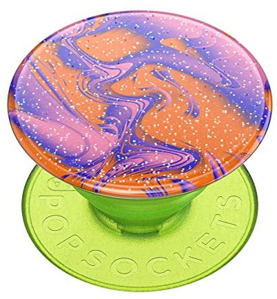 PopSockets: PopGrip - Expanding Stand and Grip with a Swappable Top for Smartphones and Tablets - Glitter D'light
