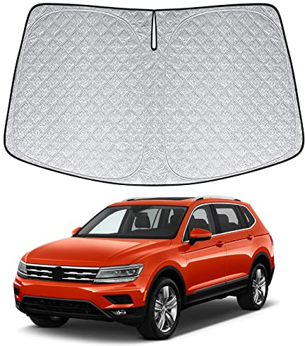 Parasol para parabrisas delantero de coche, repuesto para VW Tiguan 2017-2023 2024, cubierta plegable para sombrilla, parabrisas de coche, protección UV, accesorio para parasol (repuesto para Volkswa)
