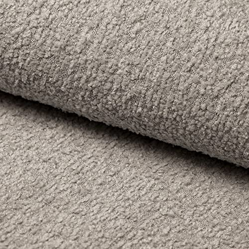 HEKO PANELS Milano Stoff Meterware Bouclé, Beige, 1 Meter 142 x 100 cm | Kuschelweich, Polsterstoff aus PES, Teddystoff, Nähstoffe, Möbelstoffe und Dekostoffe zum Nähen und Handwerken, UV-beständig