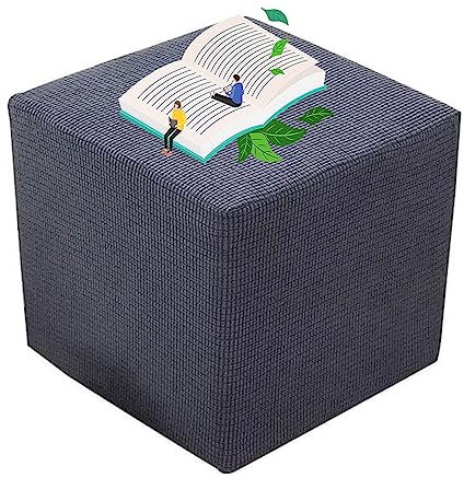 Hockerbezug Fußhocker Sitzhocker Ottomane Schonbezug 40x40/38*38CM Jacquard Bezug Ottomane Hocker Hussen Für Fußhocker Luxuriöser Abdeckung Überzug Hocker Protector Waschbar Hockerabdeckung ( Color :