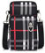 LTLSZRN Handytasche zum Umhängen,Handy Umhängetasche, Geldbörse Brieftasche,Nylon Kleine Umhängetasche mit Kopfhörer Eingang, Crossbody Schultertasche, Schultertasche für Handy unter 7 zoll(Gitter)