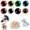 Eowppue 80 Pairs of Crochet Eyes - 16mm Colorful Toy Eyes, Safety Eyes for Crochet Toys, Crochet Accessories, Teddy Bear Eyes