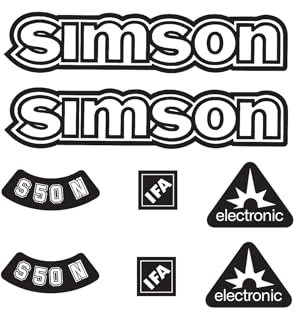 Simson S50N IFA Electronic Aufkleber Dekor Premium Retro Schwarz Weiss