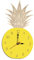 Baoblaze Ananas-Wanduhr, Cartoon-Stil, nordischer Stil, Moderne dekorative Uhr für Schlafzimmer, Wohnzimmer, Kinderzimmer, Heimdekoration, Gelb