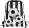 Rucksack mit Kordelzug, Turnbeutel Schwarz Sportbeutel für Herren Damen, Beutel mit Kordelzug, Verstellbar Gym Bag Gymsack für Sport Reisen Schule Strand Kinder Erwachsene Unisex -Fussball,34 x 27 cm