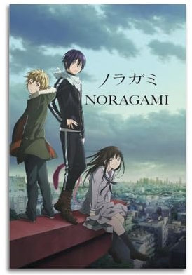 Polina Anime-Poster, Noragami, Leinwand-Poster, Wandkunst, Dekoration, Wohnzimmer, Schlafzimmer, Dekoration, Poster, 60 x 90 cm, ungerahmter Stil