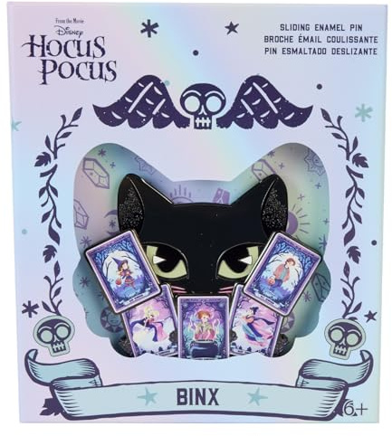 LF Disney Hocus Pocus Tarot BINX Glow in The Dark Sliding 7,6 cm Collector Box PIN