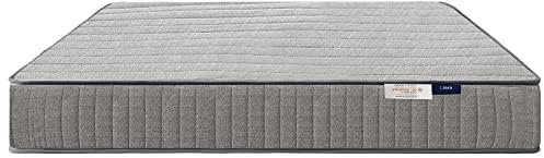 LAMB Matratze 135x190 cm Taschenfederkernmatratze 7-Zonen Höhe 20cm Härtegrad H3 Medic Orthopädische Federkernmatratze mit Schaumstoff und Microfaser-Bezug, Graue Matratzen für Kinder und Erwachsene
