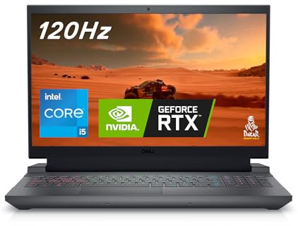 Dell G15 5530 15.6 FHD 120Hz Gaming Laptop, Intel Core i5-13450HX, NVIDIA GeForce RTX 3050 6GB, 16GB RAM, 512GB SSD, Windows 11 Home, English-UK Backlit Keyboard, Dark Shadow Grey