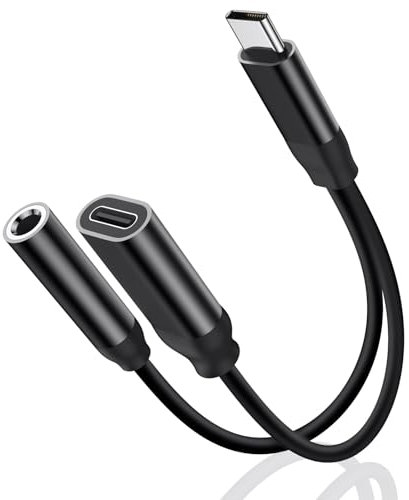 USB C Aux Adapter und Laden, USB Type C auf 3,5mm Klinke Kopfhörer Adapter Laden mit Schnellladung Aux Audio Kabel für Samsung Galaxy S24 S23 S22 Ultra A54 A34 5g A14 A53 A52 A23 A33, Google Pixel 8