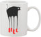 Functon+ Taza de cerámica con diseño de gato con botas de lluvia rojas, color