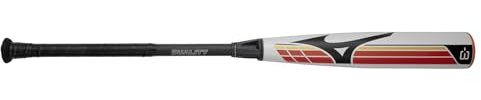 Mizuno Herren Duality HYBRID BBCOR Baseball Bat (-3) Baseballschläger, Grau/Rot, 33 Inches/Drop-3