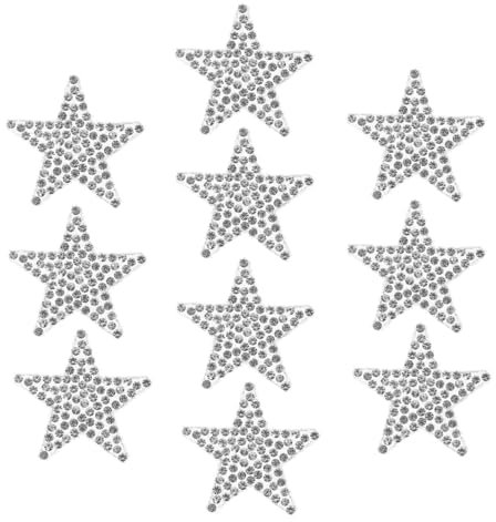 CRAFTHROU 10 Stück Kristall Aufkleber Dekorativer Auto Aufkleber Stern Fahrzeug Aufkleber Auto Aufkleber Stern Aufkleber Für Auto Bling Auto Aufkleber Strass Autoaufkleber Bling Auto