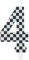 Racing Cars Birthday Candles with Black and White Stripes, Cars Themed Birthday Party Decorations, Number 4 Candles Cake Topper for Girls Boys 4th Birthday Decorations Party Supplies
