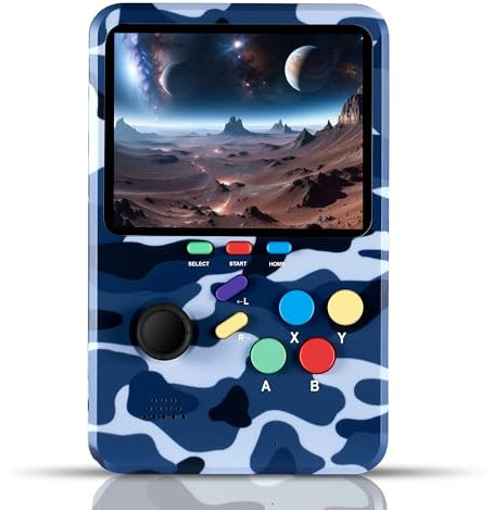 WeLohas Handheld Gaming Console,10 Classic Emulator,Electronic 3D Game Consoles,10000+ Video Games Preloaded,64GB TF Card,3.0 HD Screen,Rechargeable & Portable, Gameboy Console for Kids,Teens Adults