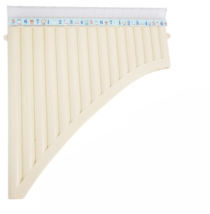 Flûte De Pan Pour Débutants Flûte de Pan ABS à 18 tuyaux avec clé en C pour débutants facile à apprendre avec un chalumeau coulissant(18 pipes beige+blowpipe)