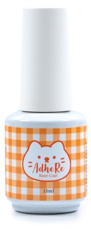ADHERE Peel-Off-Gel-Basislack für Gel-Nagellack, 15 ml, UV-LED-Licht, abziehbarer Basis-Gellack, kein Feilen, Soak-Off zum Abnehmen, Nagelübungen für Anfänger, Heimwerker zu Hause