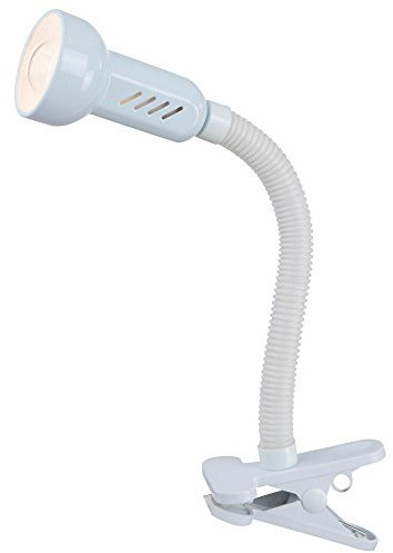 GLOBO Klemmleuchte Flexo Schreibtischleuchte weiß Klemmlampe Leseleuchte beweglich, Fernbedienung dimmbar, 1x RGB LED 4,8W 470Lm warmweiß, H max. 48 cm