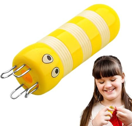 3 Stück Französische Strickspule Strickwerkzeug - ABS Cartoon Bienenseil Flechten Stricker, Bienenförmige Cartoon Wollfilz Bastelwerkzeug zum Stricken