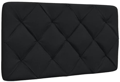 vidaXL Kopfteil-Kissen Schwarz 90 cm Stoff, Kopfteilkissen, Kopfkissen, Lesekissen, Kopfteilpolster, Rückenkissen, Kissen-Kopfteil, Kopfteil Polster
