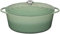 Küchenprofi Gusseisen Bräter mit Deckel oval, jade, 35 cm, Schmortopf, Auflaufform, Dutch Oven, Brotbacktopf, emailliert, für alle Herdarten (inkl. Induktion), zum Schmoren, Backen, Braten