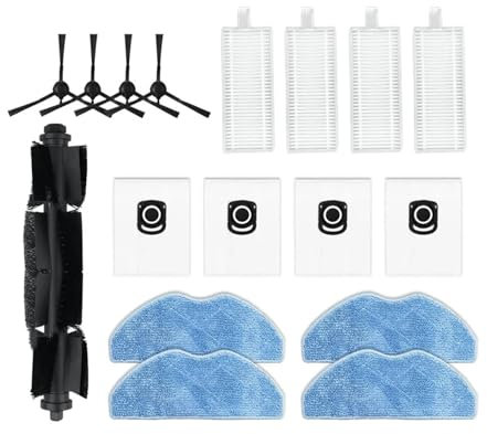 JOZJJ Ricambi Accessori Compatibili con Rowenta Tefal X-Plorer Serie 75 S+ RG8597W Robot Aspirapolvere Filtro Hepa Mop Wipe Sacchetto Polvere