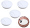 4 Piezas Pasacables Escritorio Blancos de 60mm, Pasacables de Mesa Circular Ojal de Escritorio Organizador Cables Plastico Tapa Pasa Cables Fácil Instalación para Oficinas Mesas de Computadora