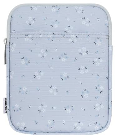 Dadanism 6-7 Zoll Schutzhülle Tasche mit Polsterung für 7 Neu Kindle Paperwhite und Kindle Colorsoft Signature Edition, 6 K-indle 11. Gen, 6,8 K-indle Paperwhite/Oasis/Kobo E-Reader, Blau Floral