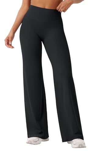 YEOREO Seamless Yoga Trousers Women Straight Leggings High Waist Flared Leggings Sports Yoga Leggings Women Opaque Flared Trousers