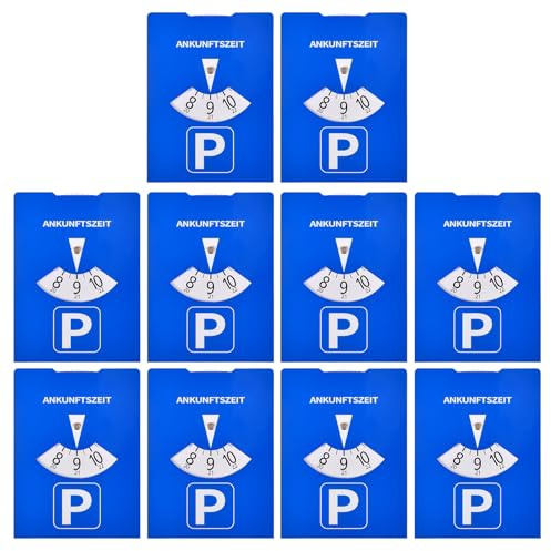 QAWSAF 10 Stück Parkscheibe Pappe 11x15cm,Parkscheibe,Parkuhr,Parkscheibe Auto,Parkuhr Schild,Papier Parkuhr,Für Kfz Auto Parken Park Scheibe Parkuhr Aus Pappe