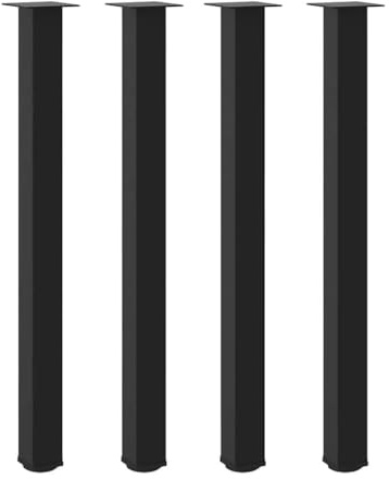 Mangloder Pieds de Table de Bar en Acier Noir réglables 110-112 cm pour Support de Meuble, piètement Moderne pour Plateau Cuisine Salon Salle à Manger