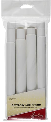 Sew Easy Quilters Lap Frame – Non Slip Plastic Holder for Embroidery Quilting Cross Stitch 20x20cm (8x8in)