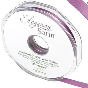 ELEGANZA Double Faced Satin 10mm x 20m Damson No.48, 10 mm x 20 m
