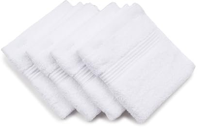 Gözze - New York Seiftuch, 4er Set, Weich und saugfähig, 100% Baumwolle, 30 x 30 cm - Weiß