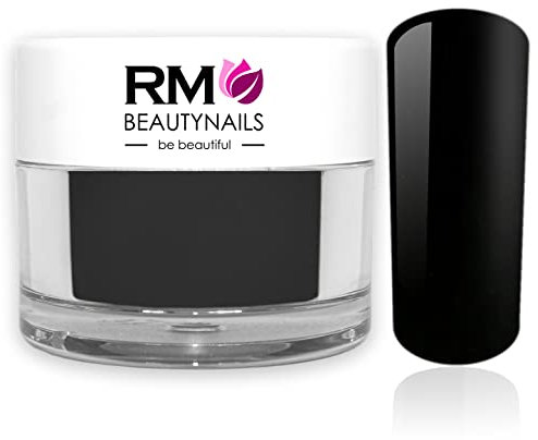 Acryl Farb Puder Schwarz Pulver Nageldesign Nails Fingernagel RM Beautynails 1er Pack (1x 10g)