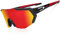 Queshark Fahrradbrille,TR90 Unbreakable Frame Polarisierte Sport Sonnenbrille,Fahrradbrille für Männer Frauen mit 5 Wechselobjektiven,zum Fahren Angeln Glof Baseball Laufen