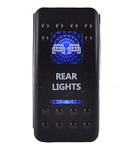 E Support™ coche auto de 12V 20A 24V 10A LED azul interruptor de palanca basculante luz 5 Pines Rear Light