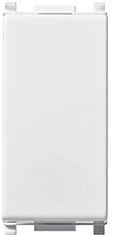 VIMAR 0R14001 Plana Interruttore 1P 16 AX 250 V, illuminabile, tasto sostituibile, bianco. Max 200 W per lampade con ballast integrato (IEC 60669-1:2017), 1 pezzo