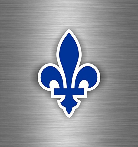 Akachafactory Autocollant Sticker Voiture Moto Fleur de lys Bleu Quebec lis Flower